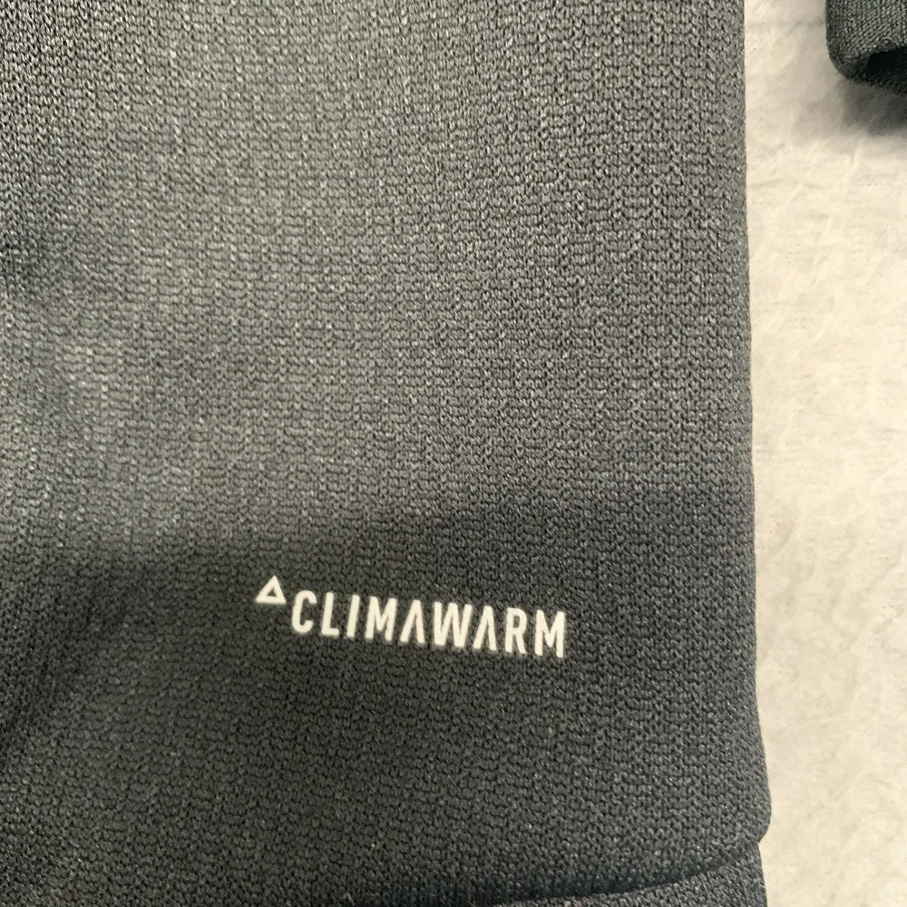 Adidas Mens Response 1/4 Zip Black Sweatshirt Large Wicking Quick Dry Activewear - Picture 13 of 14